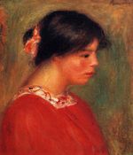 Ренуар Женщина в красном 1909г